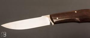 Couteau " lock back  " custom par Honoré Vilain - Rag Micarta et lame en RWL34