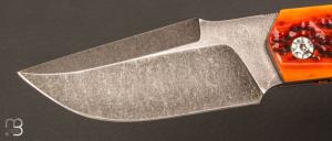 Couteau " Liner-Lock " RWL34 et os cerfé par Richard Soler
