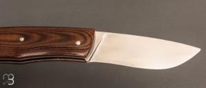   Couteau " slipjoint " custom par Philippe Lemonnier - Micarta et RWL34