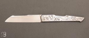    Couteau  " Slipjoint "  custom par Philippe Jourget - Titane et RWL34