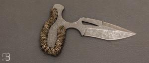 Couteau  " Divoc "  push dagger par Opus Knives - Paracorde et N690