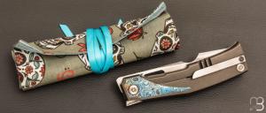    Couteau  " Impulse frame-lock " custom par Torpen Knives - Jérôme Hovaere - Titane / Zircuti et CPM Magnacut