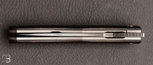 Couteau  " Liner Lock " custom par Maxime Belzunce - Loupe de laurel