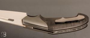    Couteau " Liner lock " custom par Romain Lopez - Fibre de carbone et lame en RWL34