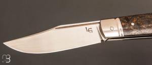  Couteau " Lock Back " custom par Laurent Gaillard - Fibre de carbone et 14c28N