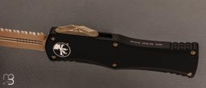 Couteau Automatique Microtech - Hera D/E Bronzed Full Serrated - 702-15
