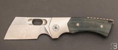  Couteau  "  Thick Boy Wharncleaver " Titane / Micarta et S35VN par EMPEDC - First Production