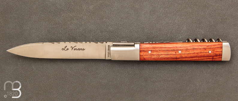 Couteau Vercors bois de rose avec mitre et tire-bouchon