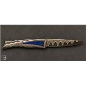 Couteau Lapis Lazuli et damas nickel de A&J Chomilier