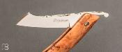 Couteau "   Higorhino    "  de poche en racine de cerisier par Yann Régibier