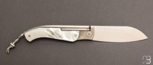   Couteau " Bohémien " par Tony Ruot - Nacre et RWL34