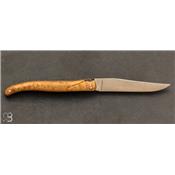 Couteau Laguiole loupe de peuplier par Vent d'Aubrac - Jean Michel Cayron