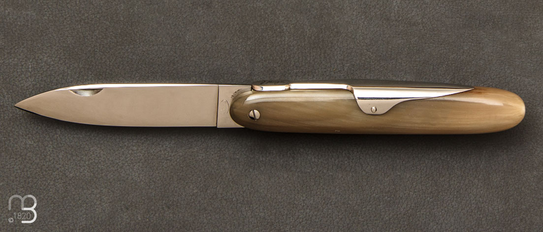 Couteau de poche Navette corne blonde par J. Mongin