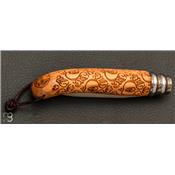 Alpage Wild Skull Olive wood pocket knife