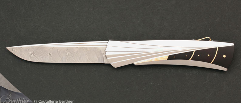 Couteau de poche Art Déco en Penshell par Ken Steigerwalt
