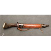   Dague de chasse ancienne en bois de cerf