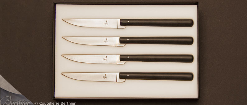 Coffret de 4 couteaux de table restaurant Bras par Forge de Laguiole