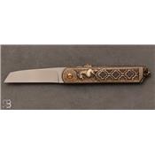 Couteau pliant Two Saints Tactical - Notre Dame perle Gargouilles