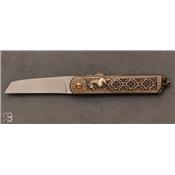 Couteau pliant Two Saints Tactical - Notre Dame perle Gargouilles