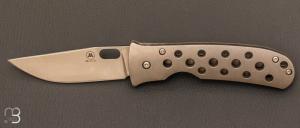 Couteau  "  Buck/Mayo Frame-lock Titanium  " par BUCK USA - Tom Mayo design