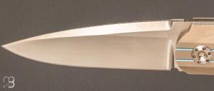 Couteau " Liner-lock "  custom par Alexis LeCocq - Titane et RWL-34