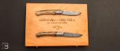 Coffret de 2 couteaux "1820 Berthier" par Anthony Brochier - Damas Multi-Barreaux
