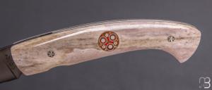 Couteau " 1515 " collection " Paris/Tokyo " par Manu Laplace - Os de renne gris