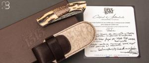 Couteau " 1515 collection Zulu " par Manu Laplace - Ivoire de mammouth et Palmier