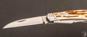    Couteau " 2 Blades Trapper Slip Joint " par Enrique Pena - Mammouth