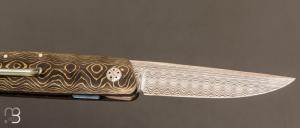  Couteau " 450# " par Des Horn - Fatcarbon "Unigold" et Damasteel
