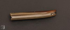 Couteau " Aveyronnais " Berthier 13cm 2 pièces pointe de corne et lame XC75