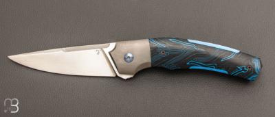   Couteau " Back flipper " custom par Florian Dreyer FD-Knives - G10 et RWL34