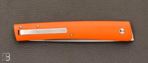   Couteau " Basic " G10 orange "pocket clip" de Jean Pierre Martin
