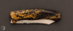  Couteau " Bluff " de collection par Olivier Ouertal - Bouleau stabilisé et RWL-34
