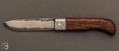  Couteau " Le Bugiste " par Frédéric Maschio - Noyer et lame damas japonais