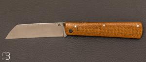 Couteau " Le Canif pied de mouton " par Julien Maria - Micarta jute et XC75