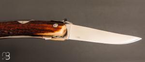    Couteau Chasseur 3 pièces avec anneau 13 cm par Jacques Mongin