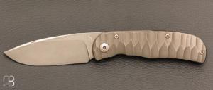   Couteau "Citizen full custom" par Sacha Thiel - Titane texturé et RWL34