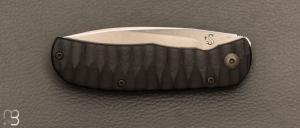   Couteau " Citizen full custom" par Sacha Thiel - G10 noir texturé et RWL34