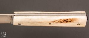  Couteau  "  Colonial  " cran forcé en bois de cerf de Richard Ciachera