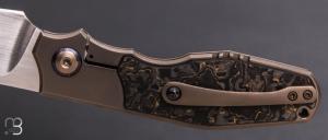    Couteau " Creed " custom framelock par Thierry Savidan - Titane et Fatcarbon