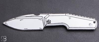   Couteau " Elementak " par CKF Knives et Thomas Gony GTKnives - Titane Cel Shading et M398