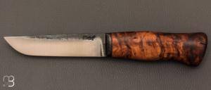  Couteau  "  F " droit de Frédéric Maschio - Racine de Châtaignier 