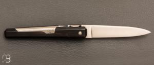  Couteau de poche Facette 10 cm par J. Mongin - Corne noire