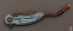  Couteau " Ferox Prototype "pliant de Gudy van Poppel - Titane et Böhler N690