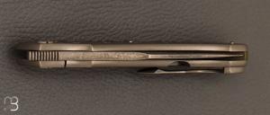 Couteau " Flipper custom  " pliant par David Lespect - Titane et RWL-34 