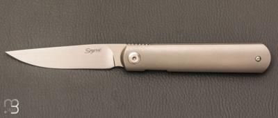  Couteau " Framelock " custom de Stéphane Sagric - Titane et RWL-34