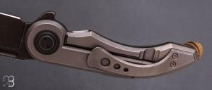   Couteau "Framelock flipper" pliant de Gudy van Poppel - Titane et Böhler N690