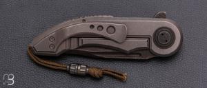   Couteau "Framelock flipper" pliant de Gudy van Poppel - Titane et Böhler N690