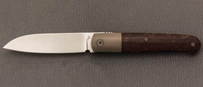    Couteau "  Fructis Lag " custom de Stéphane Espi - Micarta WW2 et lame en RWL34